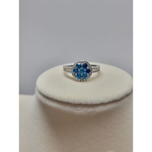 Set of Neon Blue Apatite Rings